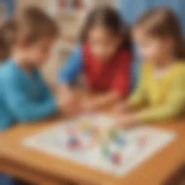 Learning Coordinates Through Play Children playing a game using coordinates
