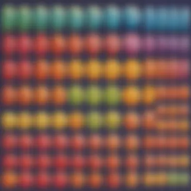 Visual representation of percentages transforming into decimals