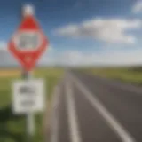 A visual representation of kilometers and miles on a road sign