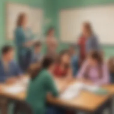 Engagement in Mathematical Evaluation Classroom setting with students engaged in mathematical evaluation