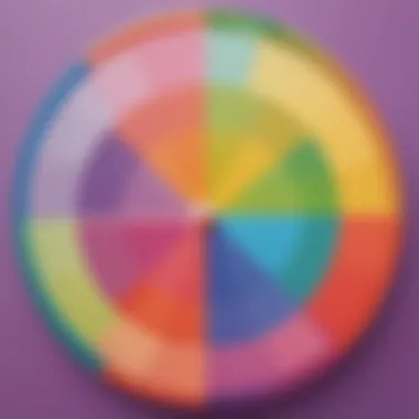 Colorful fraction circles demonstrating different parts of a whole