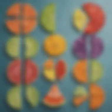 Real-Life Examples of Fractions Illustration showing real-life examples of fractions using four objects.