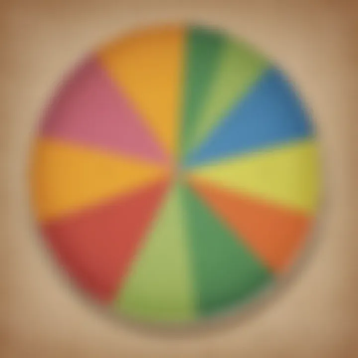 Visual representation of a fraction pie chart