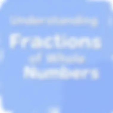 Notable Understanding Fractions of Whole Numbers