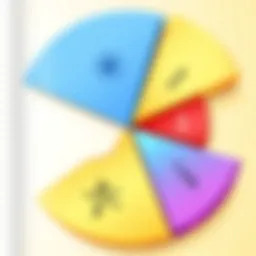 Illustration of a pie chart showing different fractions