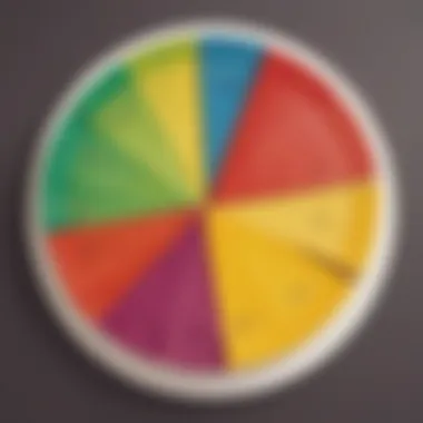 A pie chart showing fraction representation in an engaging design