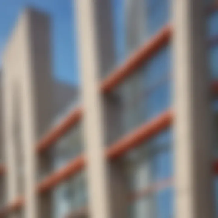 Real-world application of parallel lines in architecture.
