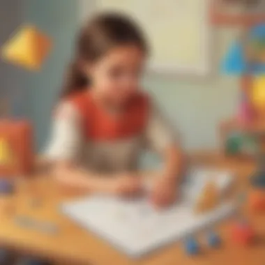 Interactive Geometry Learning Children engaging with geometry tools and learning materials