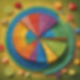 Illustration depicting fractions as parts of a whole