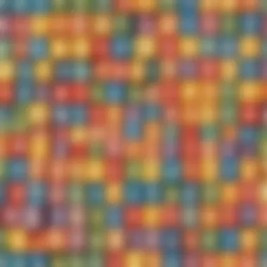 Colorful Blocks for Number Recognition Colorful blocks displaying numbers for early learning
