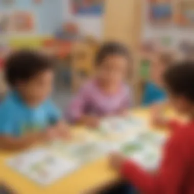 Interactive Learning with Letter Sounds Children engaging with letters and sounds through interactive activities.