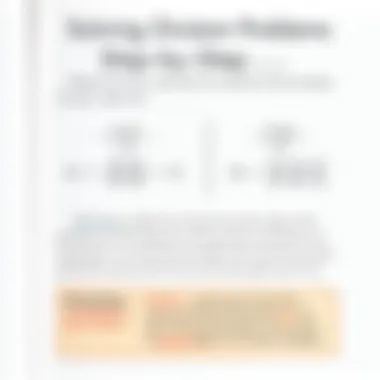 Example of a division problem with step-by-step solution