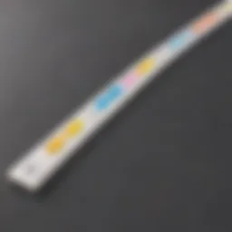 Visual representation of fractions on a number line
