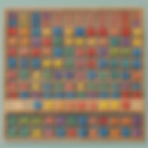 Colorful ten frames with counters