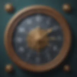 A vibrant depiction of an online analog clock showcasing its functionality.