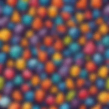 Colorful Geometric Shapes Colorful geometric shapes arranged in a playful manner