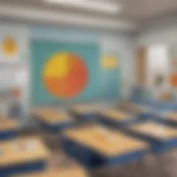 Visual representation of benchmark fractions in a classroom setting