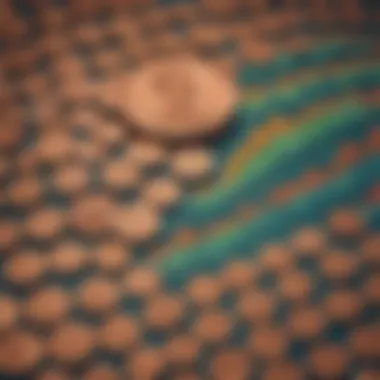 Monetary Value Trends Illustration of a financial graph depicting the value trends of pennies