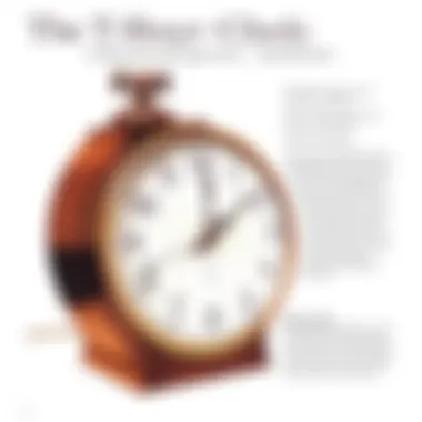 An antique clock showcasing the twelve-hour format