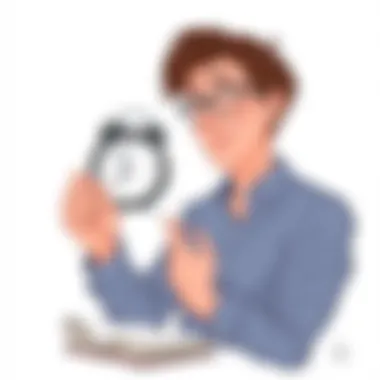 A thoughtful individual managing their schedule