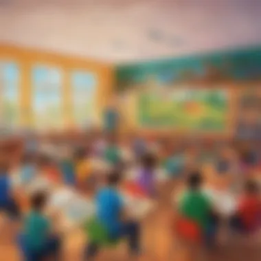 Vibrant Storytelling Environment in Classroom Colorful storytelling session in an elementary school classroom