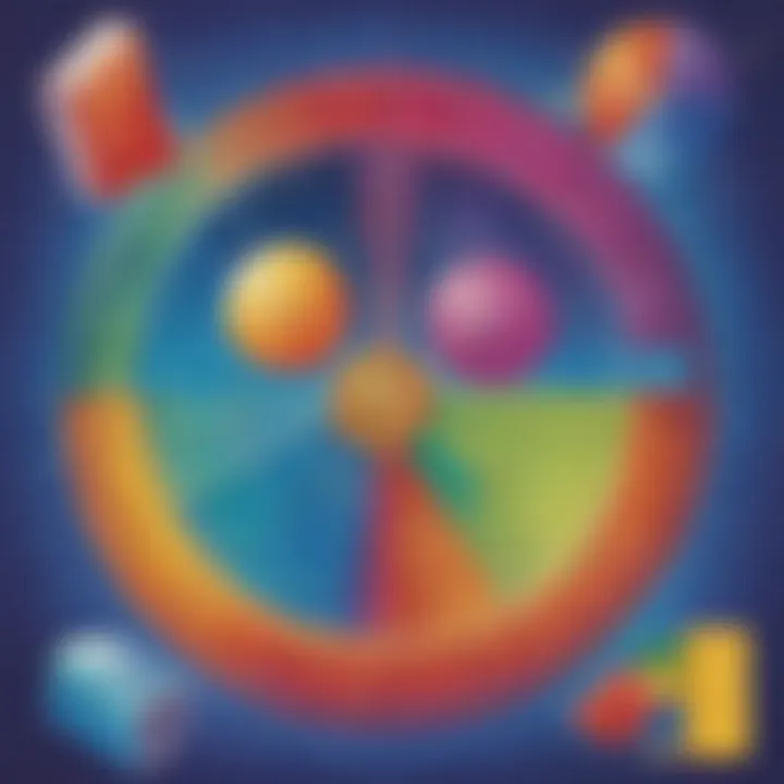 Illustration illustrating the concept of fractions through visually appealing imagery