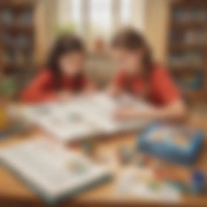 Illustration showcasing a blend of educational tools and playful elements