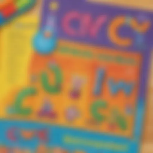 Illustration of colorful CVC word worksheets for elementary school children