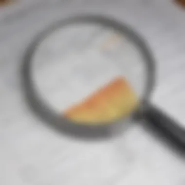 Illustration of a magnifying glass zooming in on numbers on a worksheet