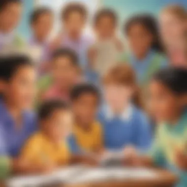 Diverse Group of Young Learners Engaged Group of diverse children learning letter sound association