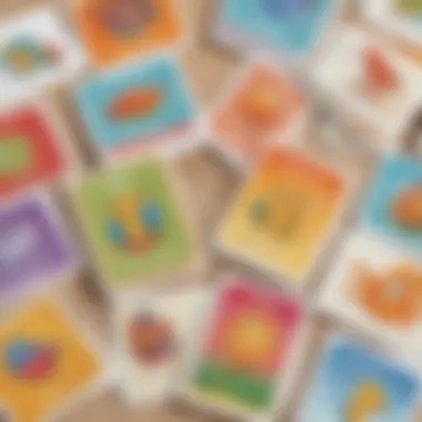 Colorful phonics flashcards for pre-K students