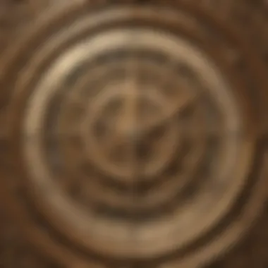 Clock face with intricate patterns and symbols