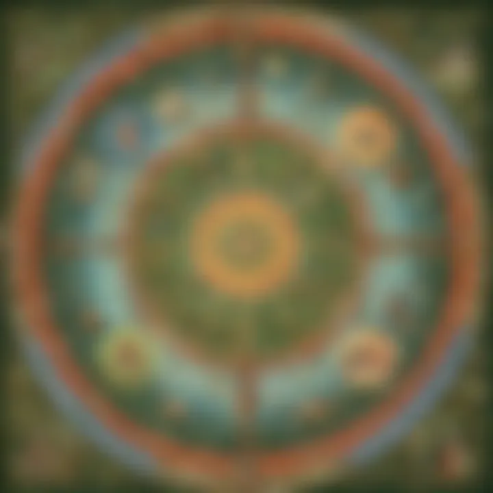 Artistic representation of the interconnected nature of the times table of 7