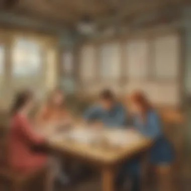 Visual depiction of the practical applications of the times table of 7 in daily life