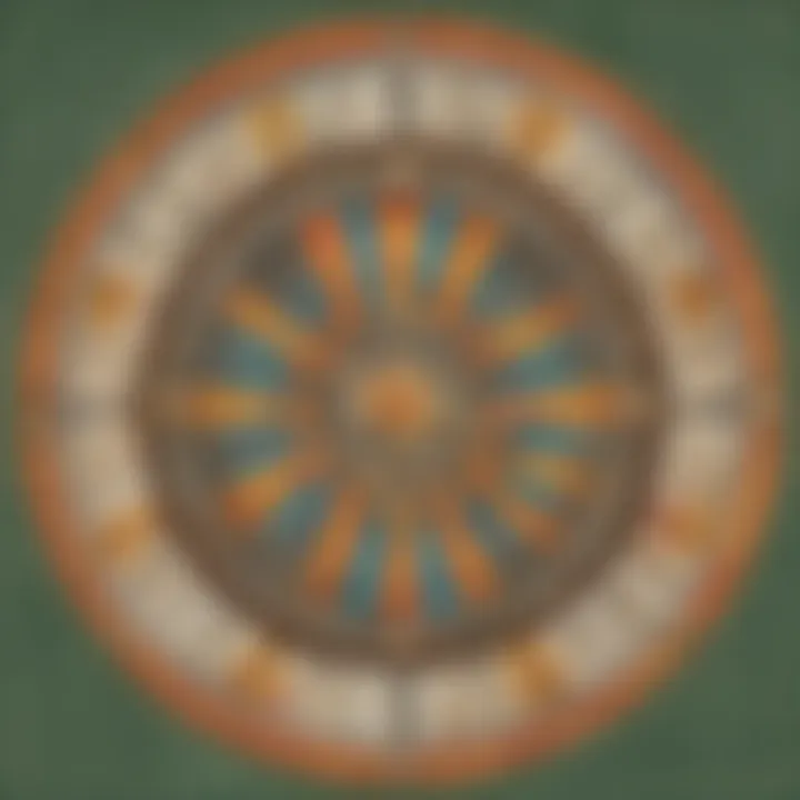 Illustration illustrating the symmetry and balance within the times table of 7