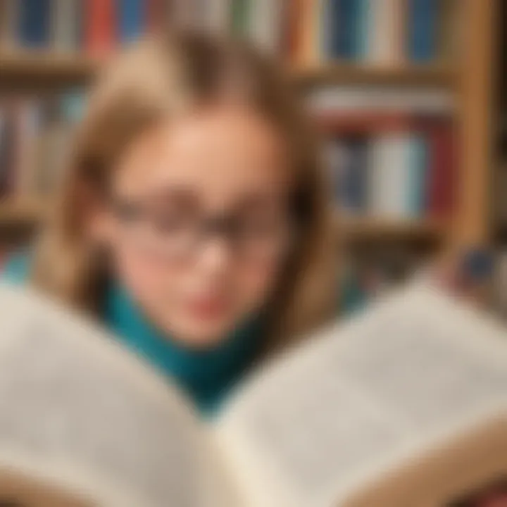 Illustration showcasing the connection between reading and vocabulary growth
