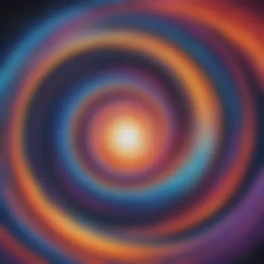 Cosmic Energy Swirl of Daily Vibes Abstract concept of daily vibes with cosmic energy swirling
