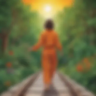 Journey of Personal Growth through Daily Energies Illustration showcasing the connection between daily energies and personal growth