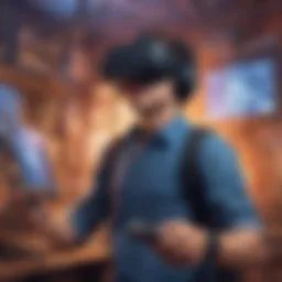 Virtual reality game illustration