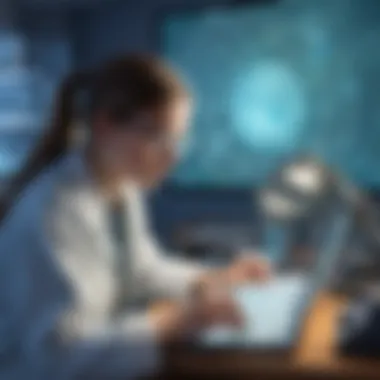 Immersive Science Experience Eighth Grader Exploring Virtual Science Lab