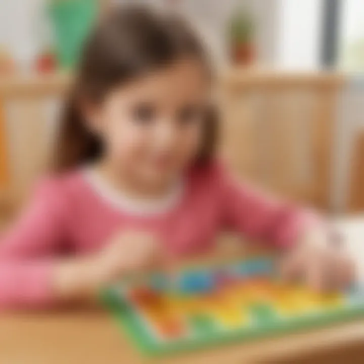 A teacher demonstrating subtraction concepts with visual aids and interactive tools.