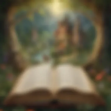 Enchanting Fairy Tale Adventures Illustration of a whimsical fairy tale book