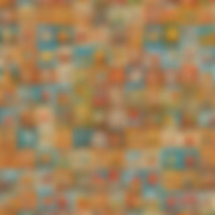 Illustration of a whimsical counting to 100 puzzle game
