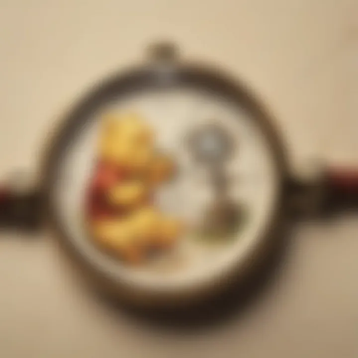 Winnie the Pooh watch next to magnifying glass